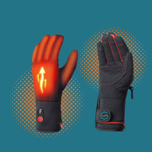 Gløde elektriske opvarmede handsker rød/sort handsker